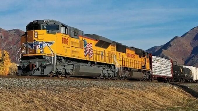 Riesiger Logistikumzug von Union Pacific in Texas - BlauBahn