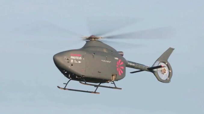 Die unbemannte Hubschrauber der Royal Navy hat ihren ersten Flug absolviert - BlauBahn