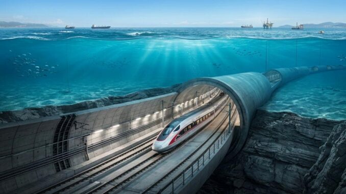 China verpasst Grenzgrenzen mit U-Boot-Zug-Tunnel - BlauBahn