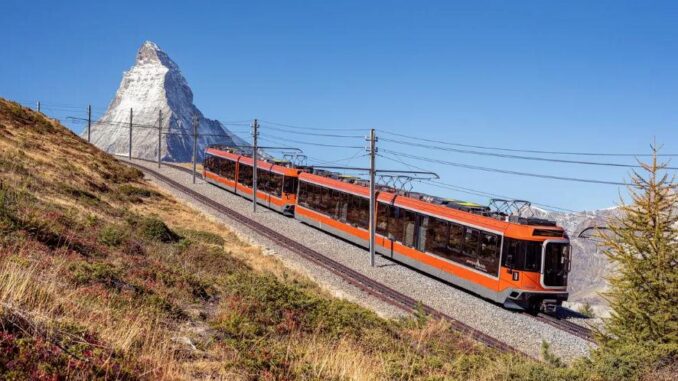 Moderne Züge auf der Gornergratbahn - BlauBahn