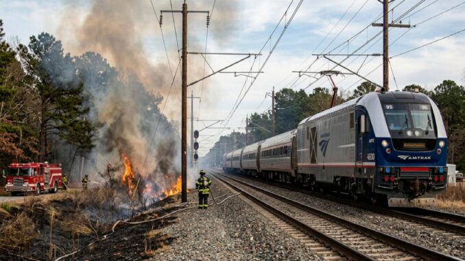 Amtrak-Züge in Suffolks durch Feuer beeinträchtigt - BlauBahn
