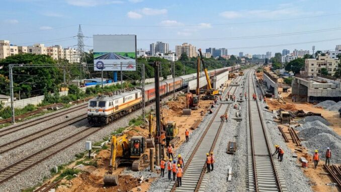 Der viergleisige Eisenbahnabschnitt Cantt-Whitefield bis 2027 Fertigstellen - BlauBahn
