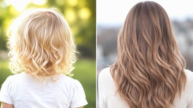 Warum werden die blonden Haare in der Kindheit mit der Zeit dunkler? - BlauBahn