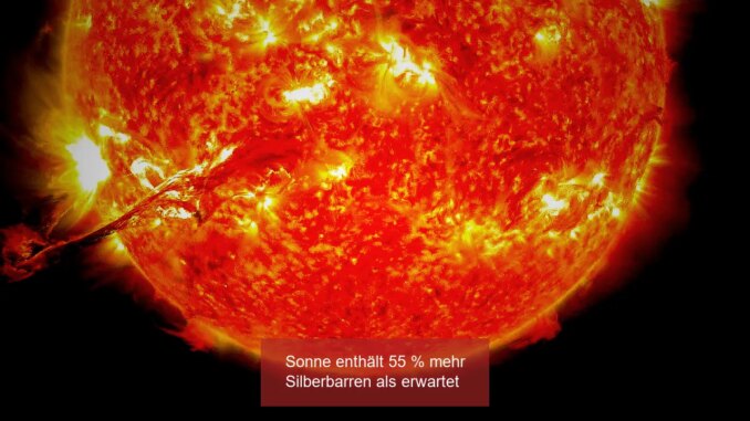 Sonne enthält 55 % mehr Silberbarren als erwartet - BlauBahn