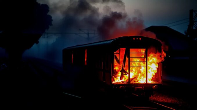 Brandalarm im Bihar MEMU-Zug: Zwei Wagen brannten lichterloh - BlauBahn