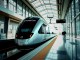 Vorbereitungen für den O'Hare Flyer, der den Chicago-Flughafen verbindet - BlauBahn