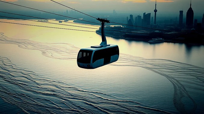 Countdown für Seilbahn, die China und Russland über den Fluss verbindet - BlauBahn