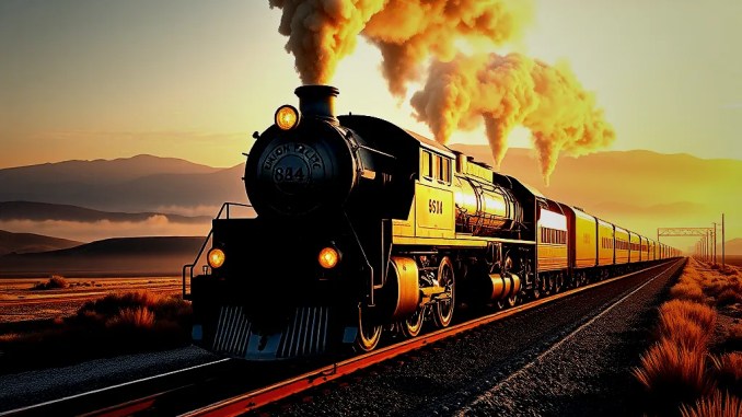 Union Pacific 844 Dampflok auf den Schienen neu gestartet - BlauBahn