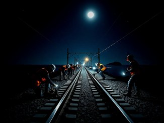 Vossloh erneuert Gleise auf der Insel Wangerooge mit Nachtarbeiten - BlauBahn